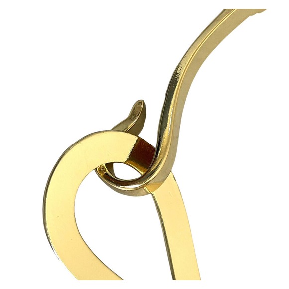 Anne Klein Latch Hook Gold Tone Braided Black Rope Leather‎ Adjustable ONE SIZE - Picture 4 of 7